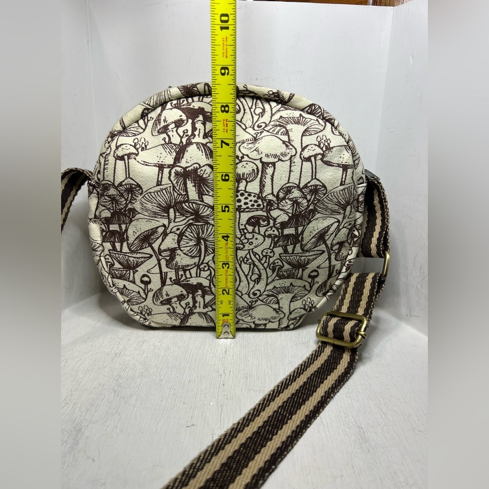 Lakhays Boho Round Crossbody - Mushroom Print Brown - Picture 3 of 7
